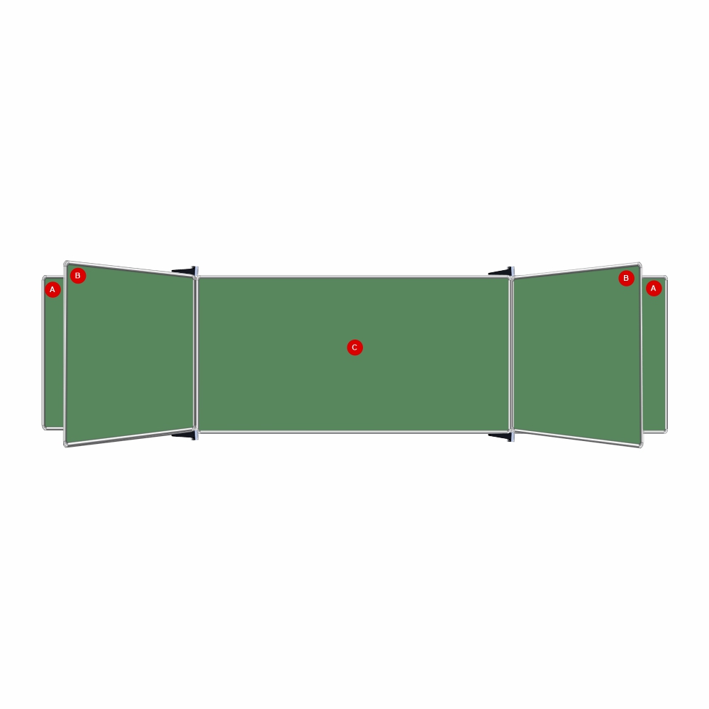 Educational Board Non-Magnetic Chalkboard (2420*1220 – Centre Panel – Option C)